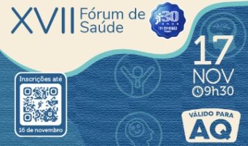 Inscrições abertas para o XVII Fórum de Saúde e Qualidade de Vida
