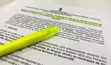 Fapitec/SE divulga edital inédito para bolsas de pesquisa no interior