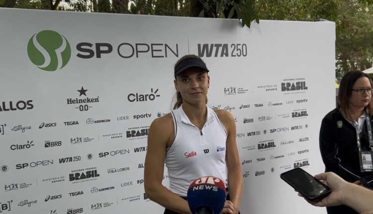 Luiza Fullana cai em estreia na quadra central do SP Open, mas mostra otimismo com a competição